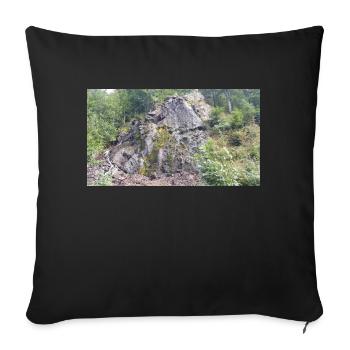 Wasserfall - Sofakissenbezug 45 x 45 cm - Schwarz - Vorne