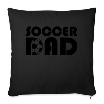Soccer Dad Design Football Club - Sofa pillowcase 17,3'' x 17,3'' (45 x 45 cm) - black - Front