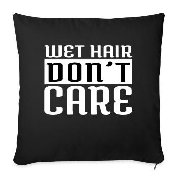 sports plage dictons tshirts piscine - Housse de coussin décorative 45 x 45 cm - noir - Devant