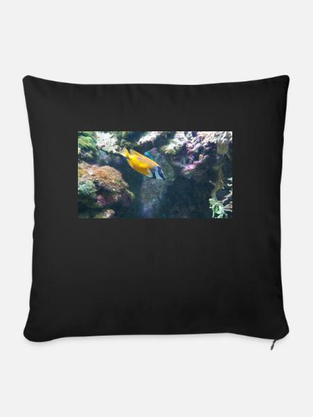 Fisch - Sofakissenbezug 45 x 45 cm - Schwarz