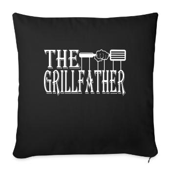 The Grillfather Unique Grilling Shirt T-shirt - Sofakissenbezug 45 x 45 cm - Schwarz - Vorne