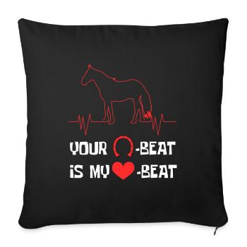 Your Beat Is My Beat Design Horsing Shirt For - Sofakissenbezug 45 x 45 cm - Schwarz - Vorne
