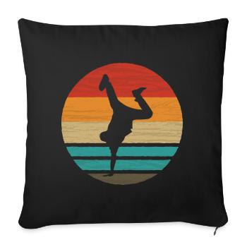 Breakdance Retro Style Vintage - Housse de coussin décorative 45 x 45 cm - noir - Devant