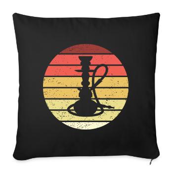 Water Pipe Retro Style Vintage - Sofa pillowcase 17,3'' x 17,3'' (45 x 45 cm) - black - Front