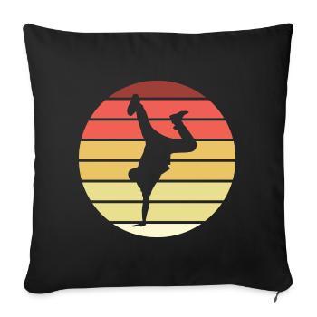 Breakdance Retro Style Vintage - Sofa pillowcase 17,3'' x 17,3'' (45 x 45 cm) - black - Front