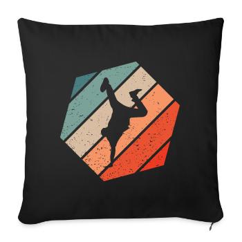 Breakdance Retro Style Vintage - Sofa pillowcase 17,3'' x 17,3'' (45 x 45 cm) - black - Front