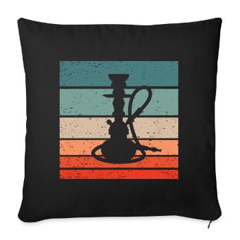 Water Pipe Retro Style Vintage - Sofa pillowcase 17,3'' x 17,3'' (45 x 45 cm) - black - Front