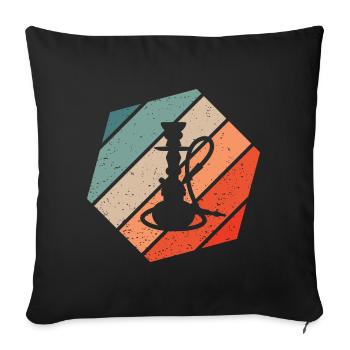 Water Pipe Retro Style Vintage - Sofa pillowcase 17,3'' x 17,3'' (45 x 45 cm) - black - Front