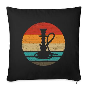 Water Pipe Retro Style Vintage - Sofa pillowcase 17,3'' x 17,3'' (45 x 45 cm) - black - Front
