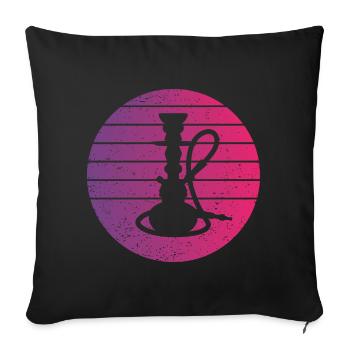 Water Pipe Retro Style Vintage - Sofa pillowcase 17,3'' x 17,3'' (45 x 45 cm) - black - Front