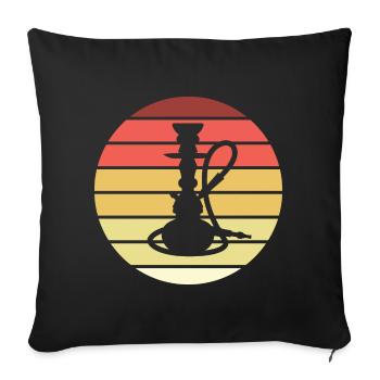 Wasserpfeife Retro Style Vintage - Sofakissenbezug 45 x 45 cm - Schwarz - Vorne
