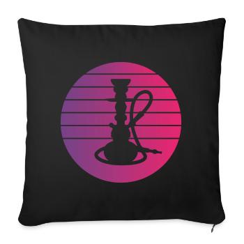 Water Pipe Retro Style Vintage - Sofa pillowcase 17,3'' x 17,3'' (45 x 45 cm) - black - Front