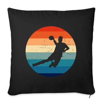 Joueurs de handball Joueurs de handball Joueurs de handball - Housse de coussin décorative 45 x 45 cm - noir - Devant