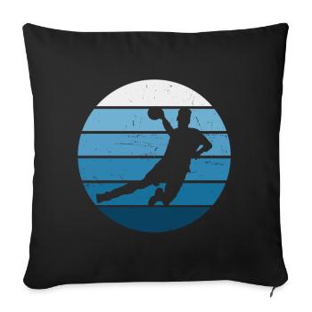 Handball Handball Men Handball Handball - Sofa pillowcase 17,3'' x 17,3'' (45 x 45 cm) - black - Front