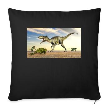 Megalosaurus and Doliosauriscus - Sofa pillowcase 17,3'' x 17,3'' (45 x 45 cm) - black - Front