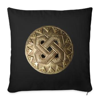 Kaleva bronceornament - Housse de coussin décorative 45 x 45 cm - noir - Devant