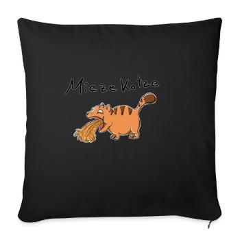 Mieze - Sofakissenbezug 45 x 45 cm - Schwarz - Vorne