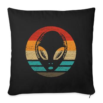 Alien Retro Style Vintage - Sofa pillowcase 17,3'' x 17,3'' (45 x 45 cm) - black - Front