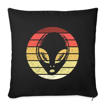 Alien Retro Style Vintage - Sofa pillowcase 17,3'' x 17,3'' (45 x 45 cm) - black - Front