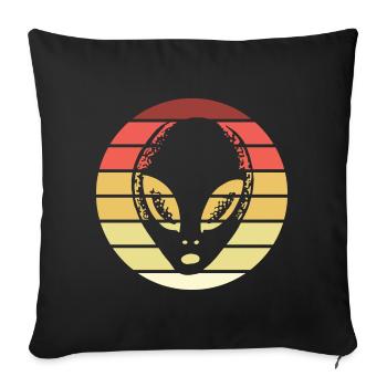 Alien Retro Style Vintage - Sofa pillowcase 17,3'' x 17,3'' (45 x 45 cm) - black - Front