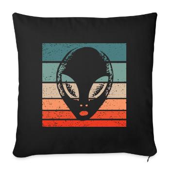 Alien Retro Style Vintage - Sofa pillowcase 17,3'' x 17,3'' (45 x 45 cm) - black - Front