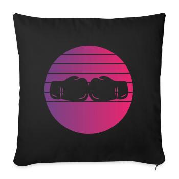 Boxes Retro Style Vintage - Sofa pillowcase 17,3'' x 17,3'' (45 x 45 cm) - black - Front