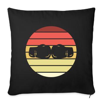 Boxes Retro Style Vintage - Sofa pillowcase 17,3'' x 17,3'' (45 x 45 cm) - black - Front