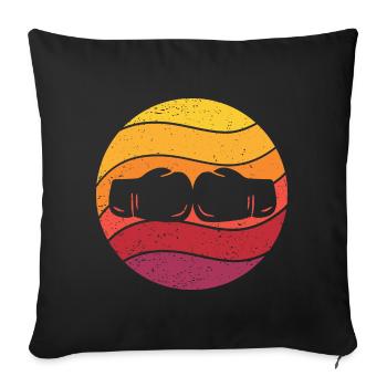 Boxes Retro Style Vintage - Sofa pillowcase 17,3'' x 17,3'' (45 x 45 cm) - black - Front