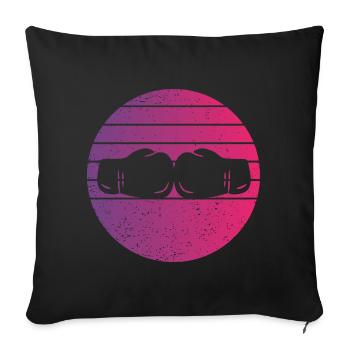 Boxes Retro Style Vintage - Sofa pillowcase 17,3'' x 17,3'' (45 x 45 cm) - black - Front