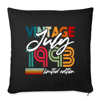 Vintage geboren Juli 1993 Geburtstag Juli 1993 - Sofakissenbezug 45 x 45 cm - Schwarz - Vorne