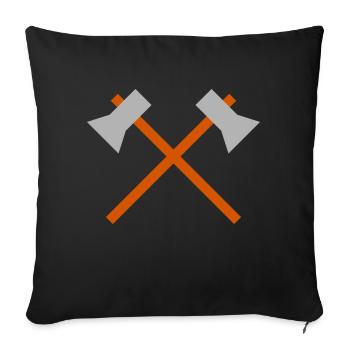 Axt - Sofakissenbezug 45 x 45 cm - Schwarz - Vorne
