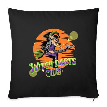 Witch Darts Club Halloween - Sofa pillowcase 17,3'' x 17,3'' (45 x 45 cm) - black - Front