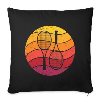 Tennis Retro Style Vintage - Sofakissenbezug 45 x 45 cm - Schwarz - Vorne