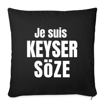 keyser söze, film culte, fan de cinéma - Housse de coussin décorative 45 x 45 cm - noir - Devant