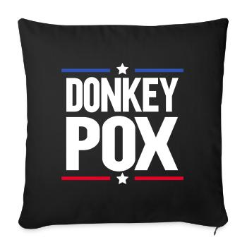 Donkey Pox - Sofa pillowcase 17,3'' x 17,3'' (45 x 45 cm) - black - Front