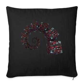Golden Ratio Sci Fi Cubes - Sofa pillowcase 17,3'' x 17,3'' (45 x 45 cm) - black - Front