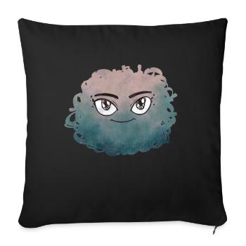 Little Pelota Monster n°6 - Sofa pillowcase 17,3'' x 17,3'' (45 x 45 cm) - black - Front