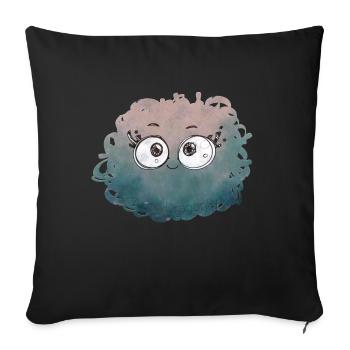 Little Pelota Monster n°1 - Sofa pillowcase 17,3'' x 17,3'' (45 x 45 cm) - black - Front