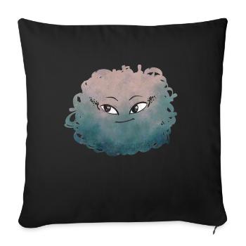 Little Pelota Monster n°7 - Sofa pillowcase 17,3'' x 17,3'' (45 x 45 cm) - black - Front
