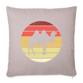 Camel Retro Style Vintage - Housse de coussin décorative 45 x 45 cm - taupe clair - Devant