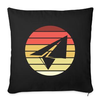 Paper Plane Retro Style Vintage - Housse de coussin décorative 45 x 45 cm - noir - Devant