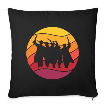 Abschlussfeier Retro Style Vintage - Sofakissenbezug 45 x 45 cm - Schwarz - Vorne