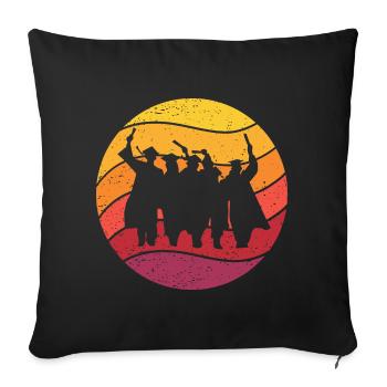 Abschlussfeier Retro Style Vintage - Sofakissenbezug 45 x 45 cm - Schwarz - Vorne