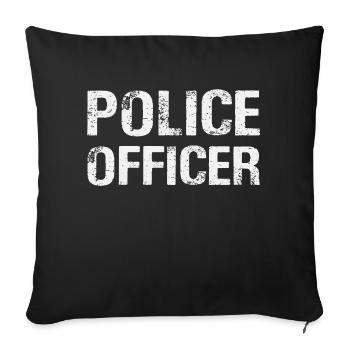 Policier - Housse de coussin décorative 45 x 45 cm - noir - Devant