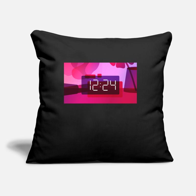 Heure – 12:24 PM Housse de coussin décorative 45 x 45 cm