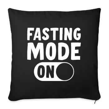 Fasting mode on Ramadan - Sofa pillowcase 17,3'' x 17,3'' (45 x 45 cm) - black - Front