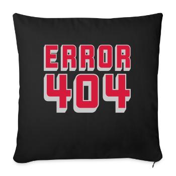 Connection Problem Error 404 - Sofa pillowcase 17,3'' x 17,3'' (45 x 45 cm) - black - Front