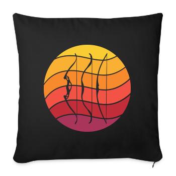 Archery Retro Style Vintage - Sofa pillowcase 17,3'' x 17,3'' (45 x 45 cm) - black - Front