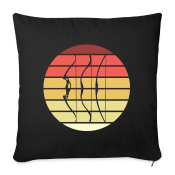 Archery Retro Style Vintage - Sofa pillowcase 17,3'' x 17,3'' (45 x 45 cm) - black - Front