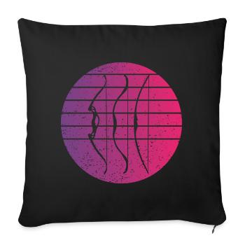 Archery Retro Style Vintage - Sofa pillowcase 17,3'' x 17,3'' (45 x 45 cm) - black - Front